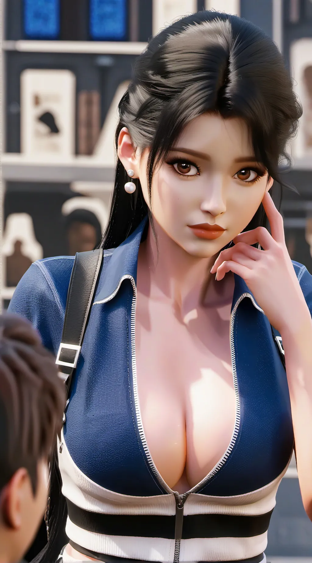 ai character: olivia big boobs background