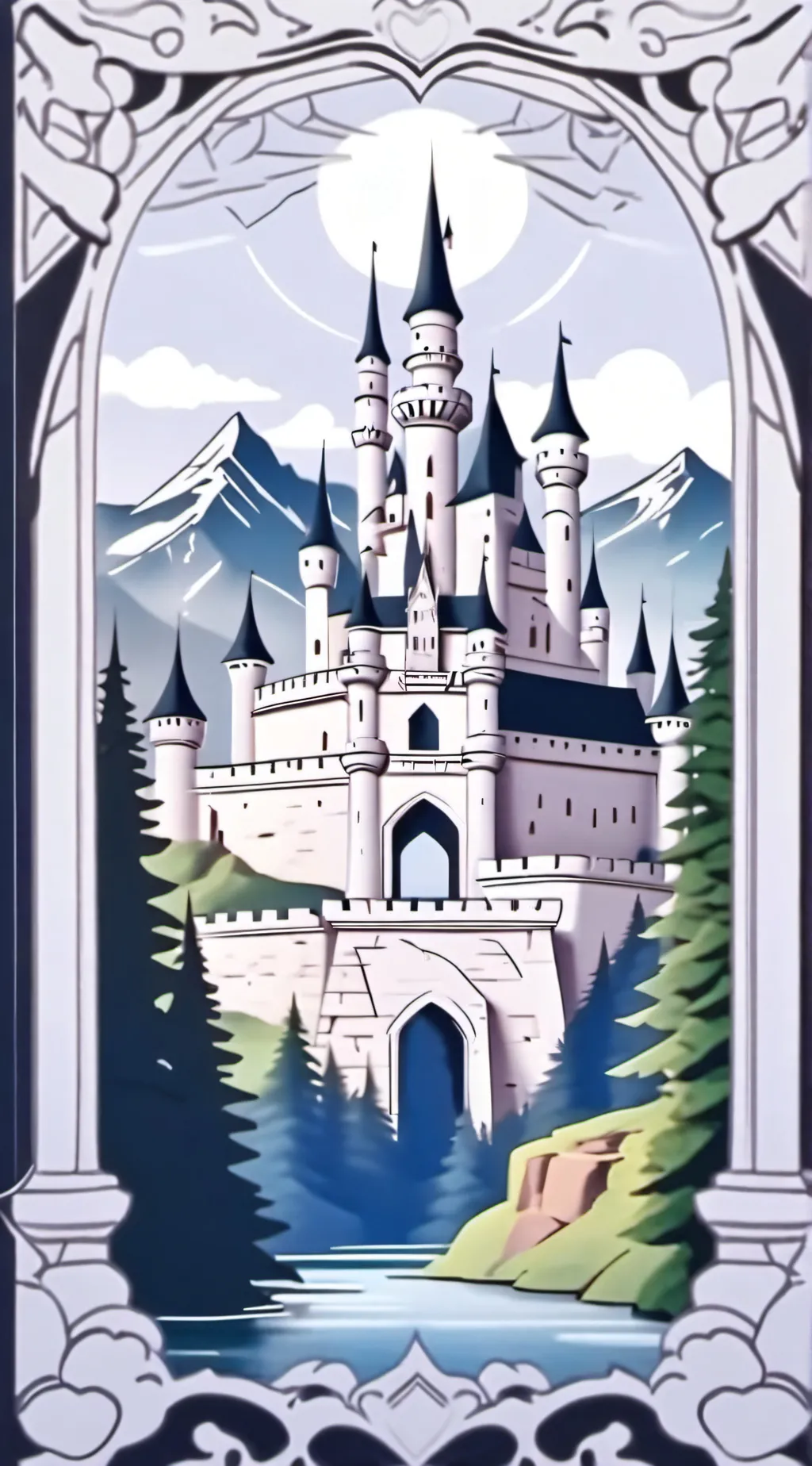 ai character: Hogwarts!  background