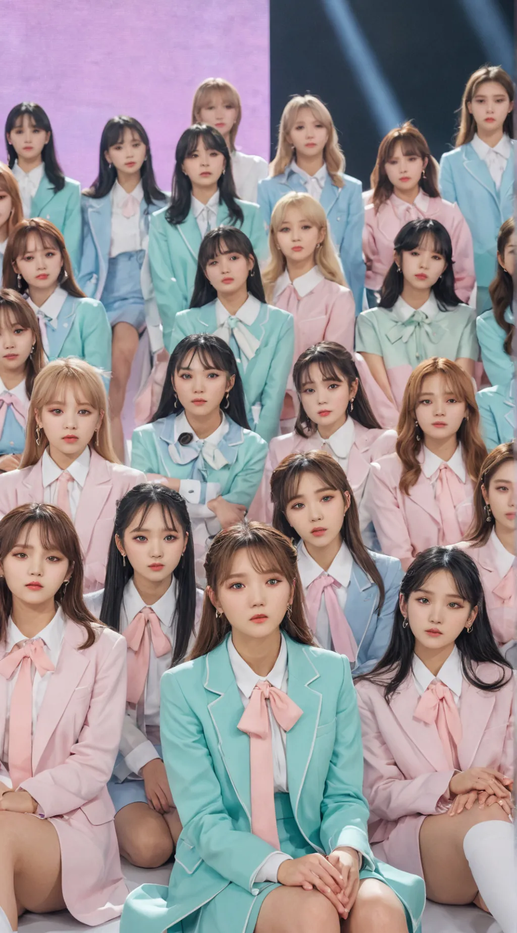 ai character: pastel planet background