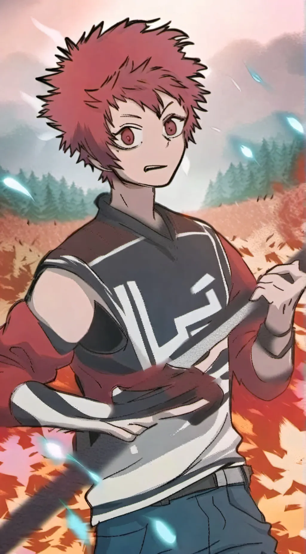 ai character: kiri x mina  background