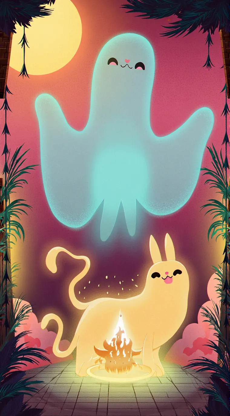 ai character: Smiling critters  background