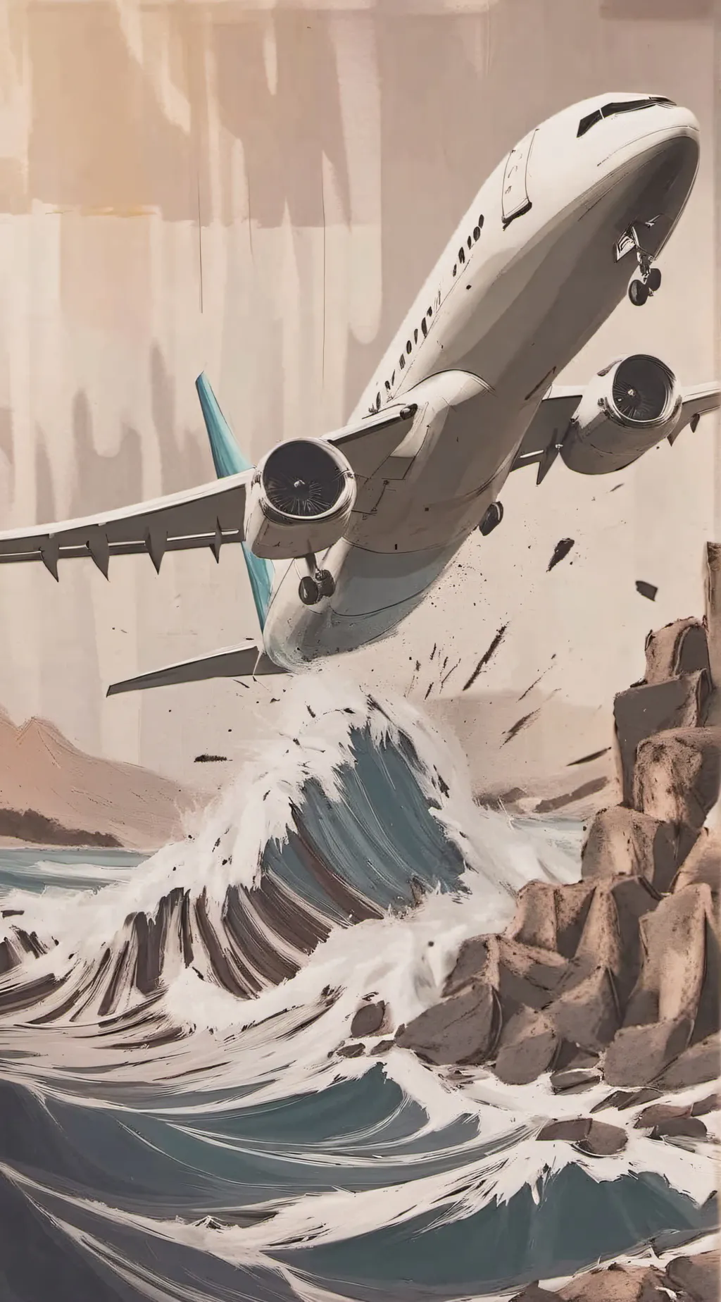 ai character: plane crash background