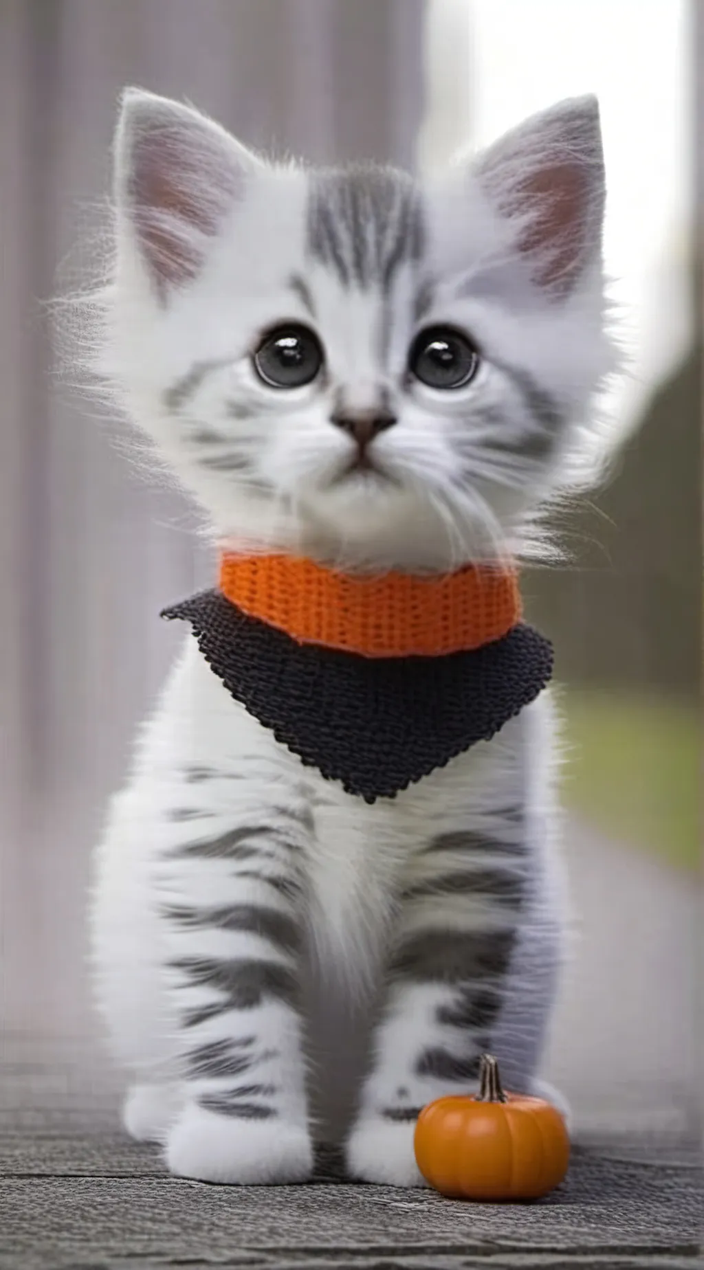 ai character: halloweem baby cat background