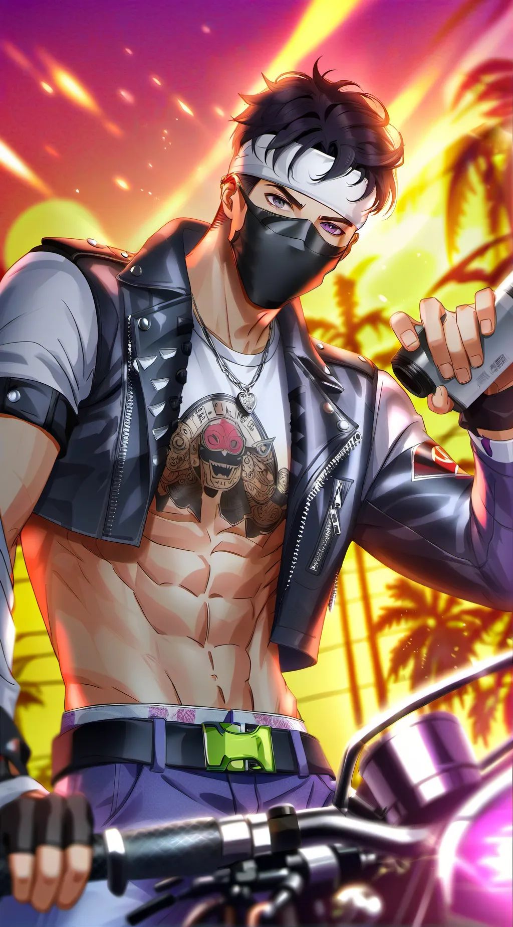 ai character: Biker boy background