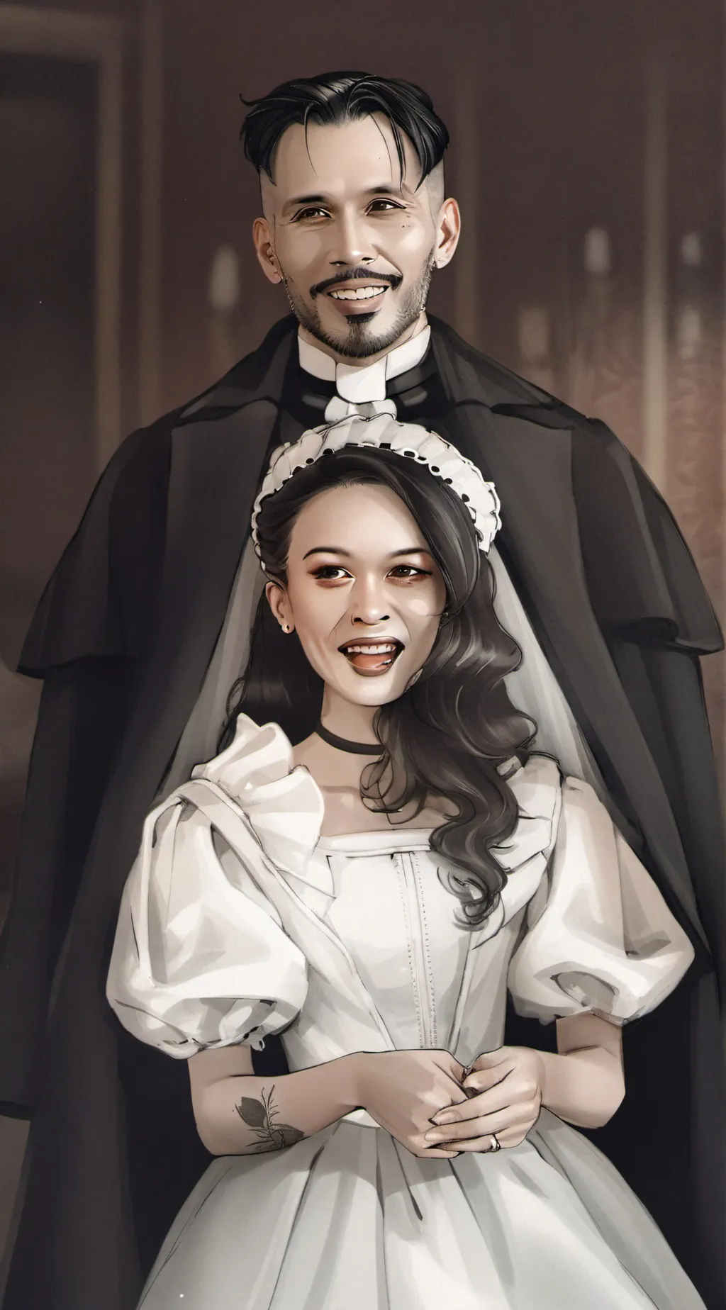 ai character: Cole and Mia background