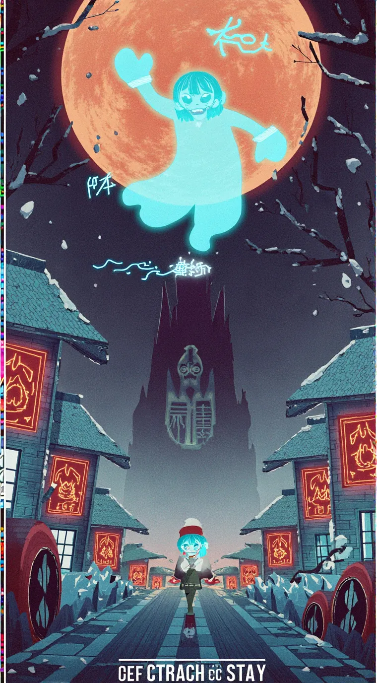 ai character: Haunted town background