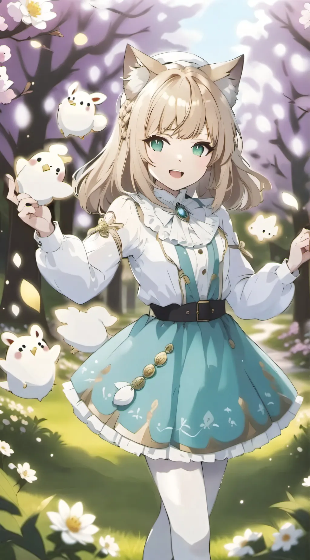 ai character: homelsee cat girl background