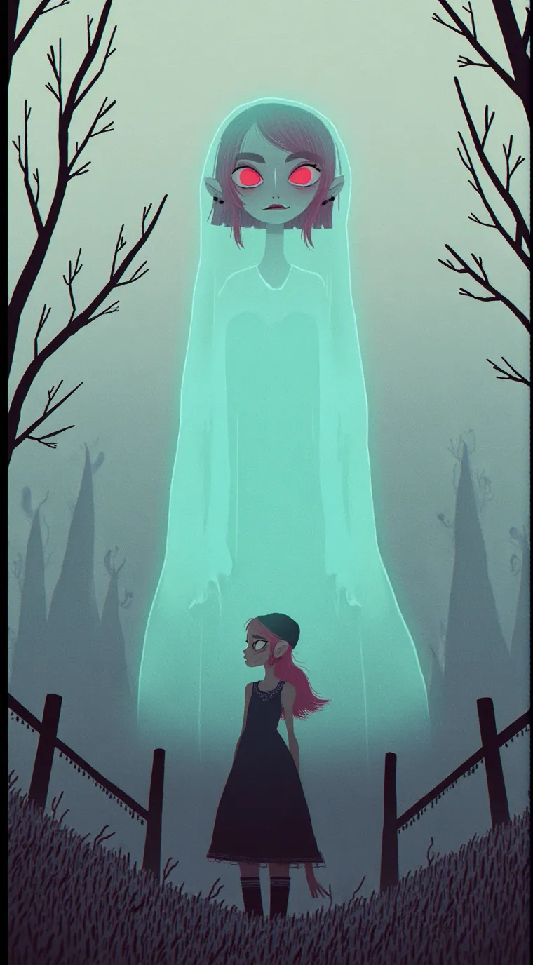 ai character: Evelyn-ghost ;D background