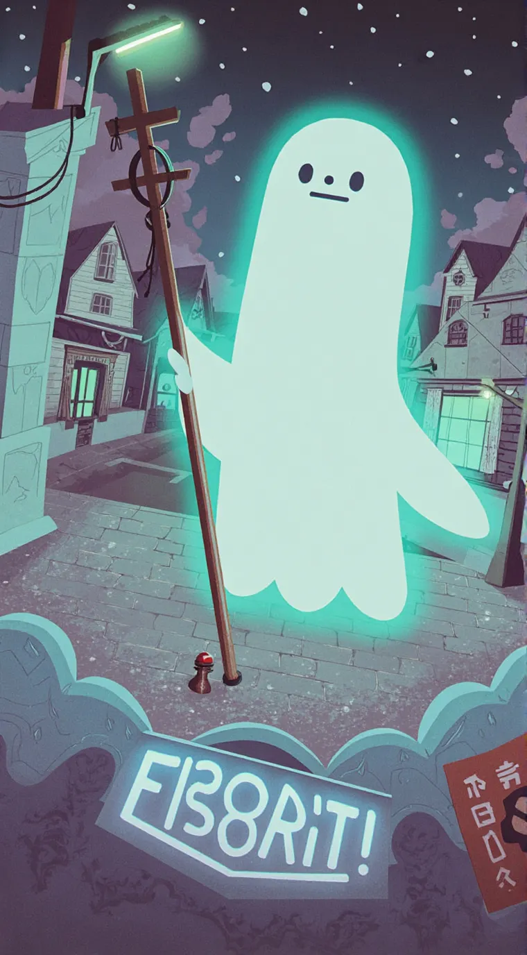 ai character: (friendly) ghost background