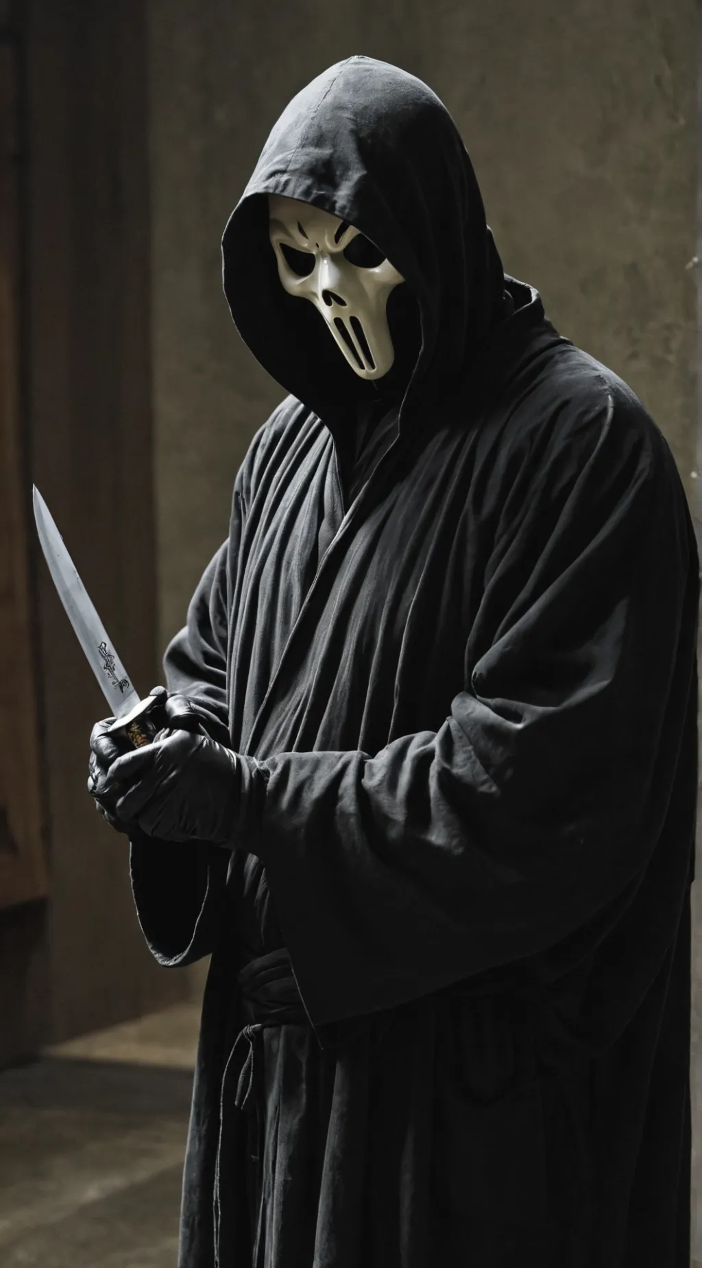 ai character: Ghostface background