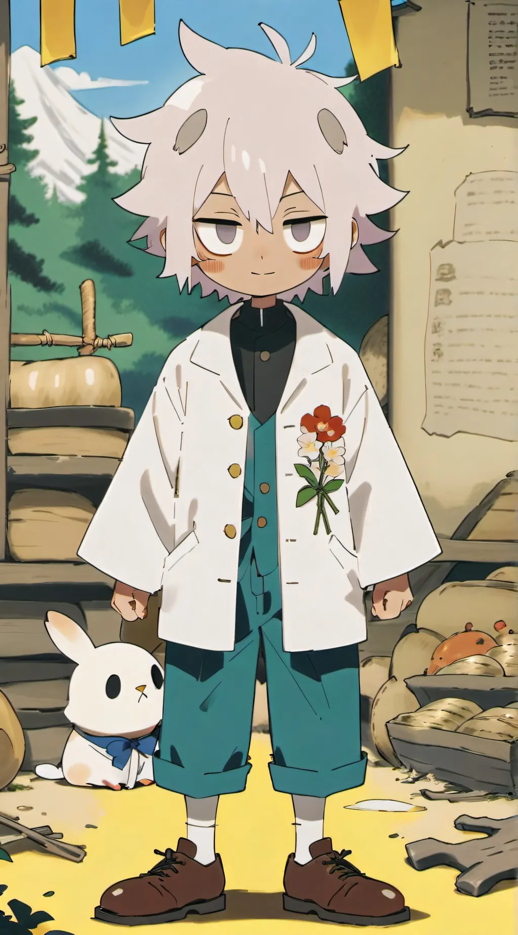 ai character: oliver but kind background