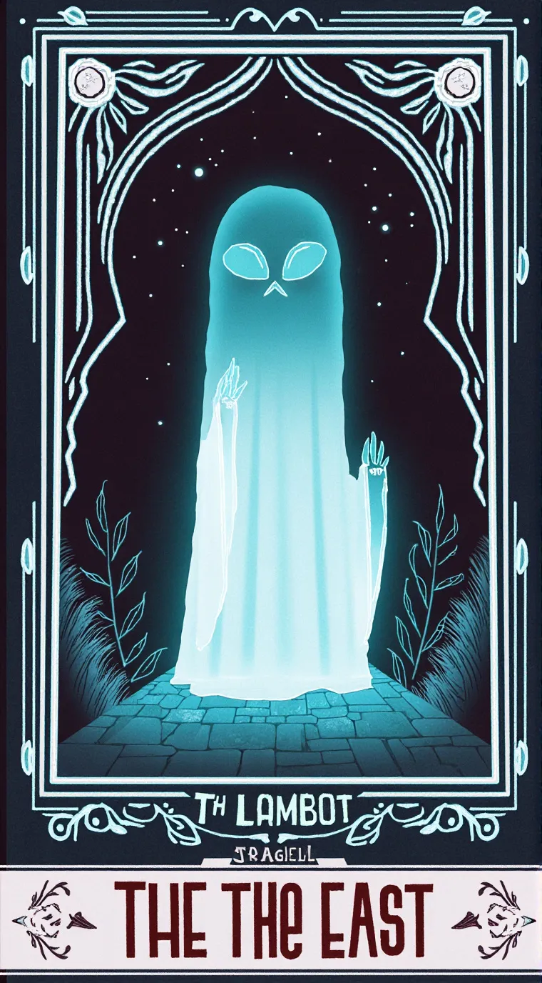 ai character: the cute ghost background