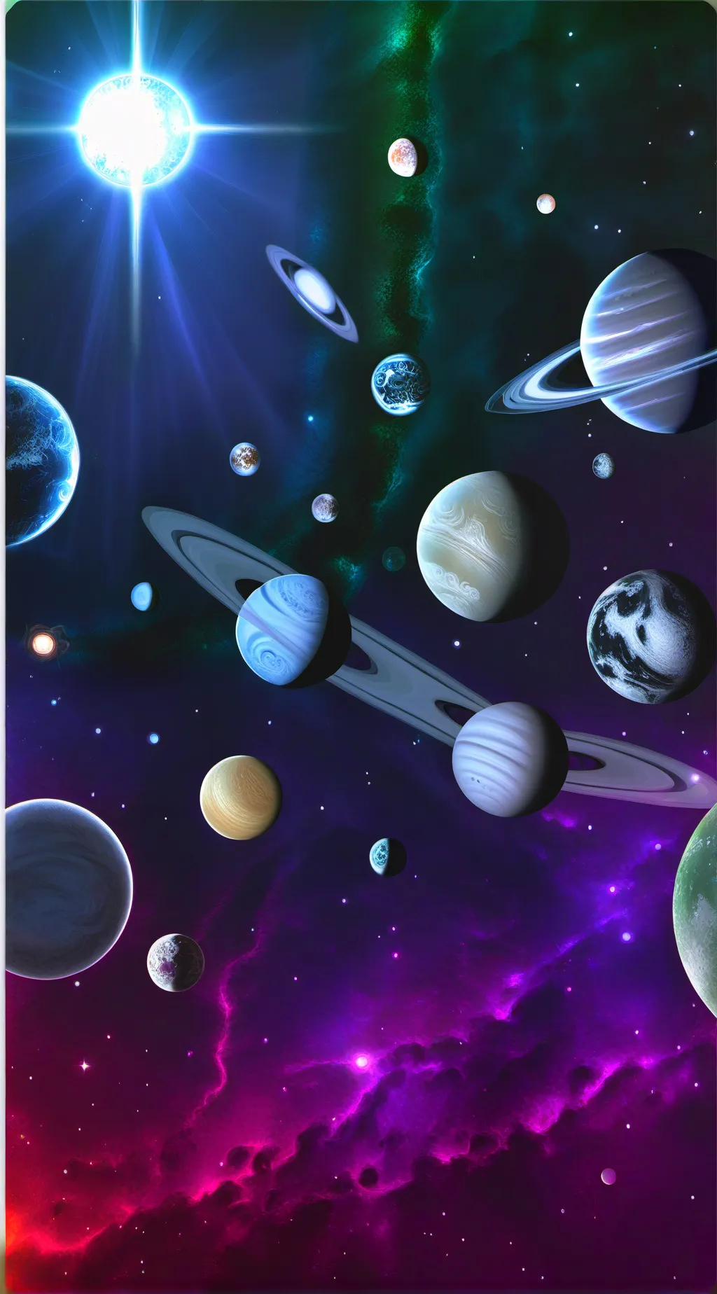 ai character: the solar system! background