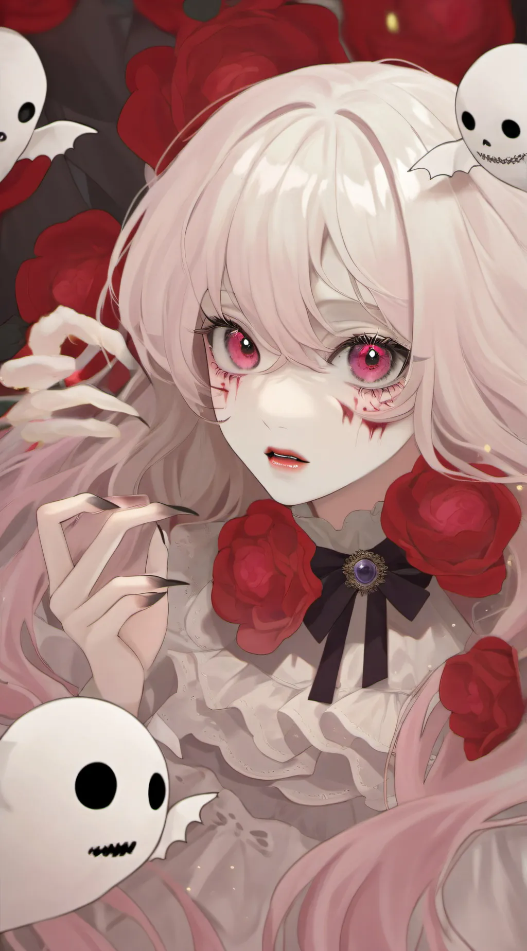 ai character: Soft ghost girl background