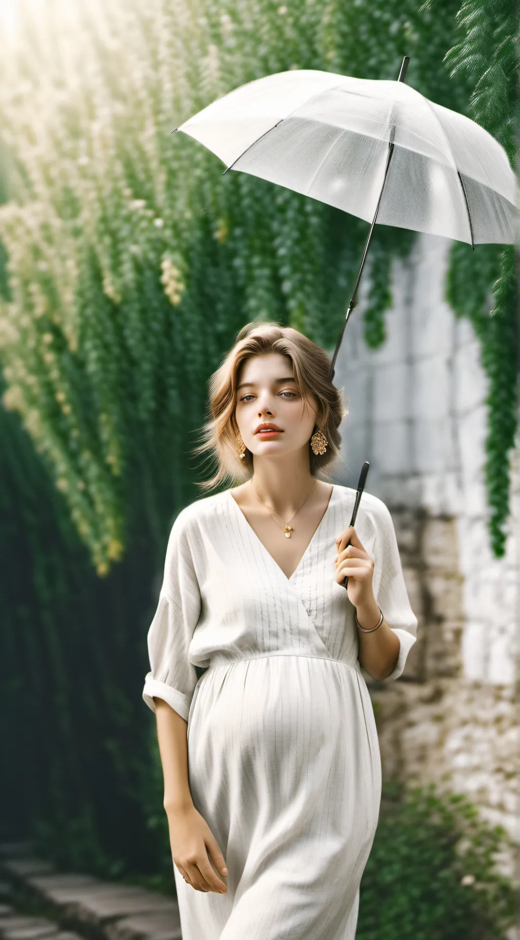 ai character: Ex novia embarazad background