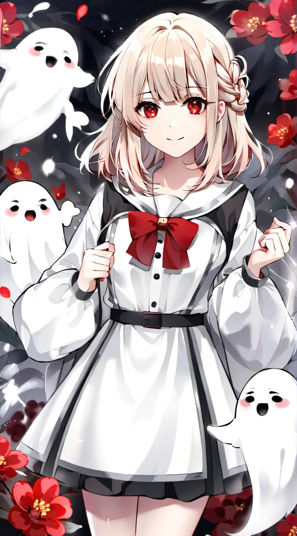 ai character: Ghost maid background