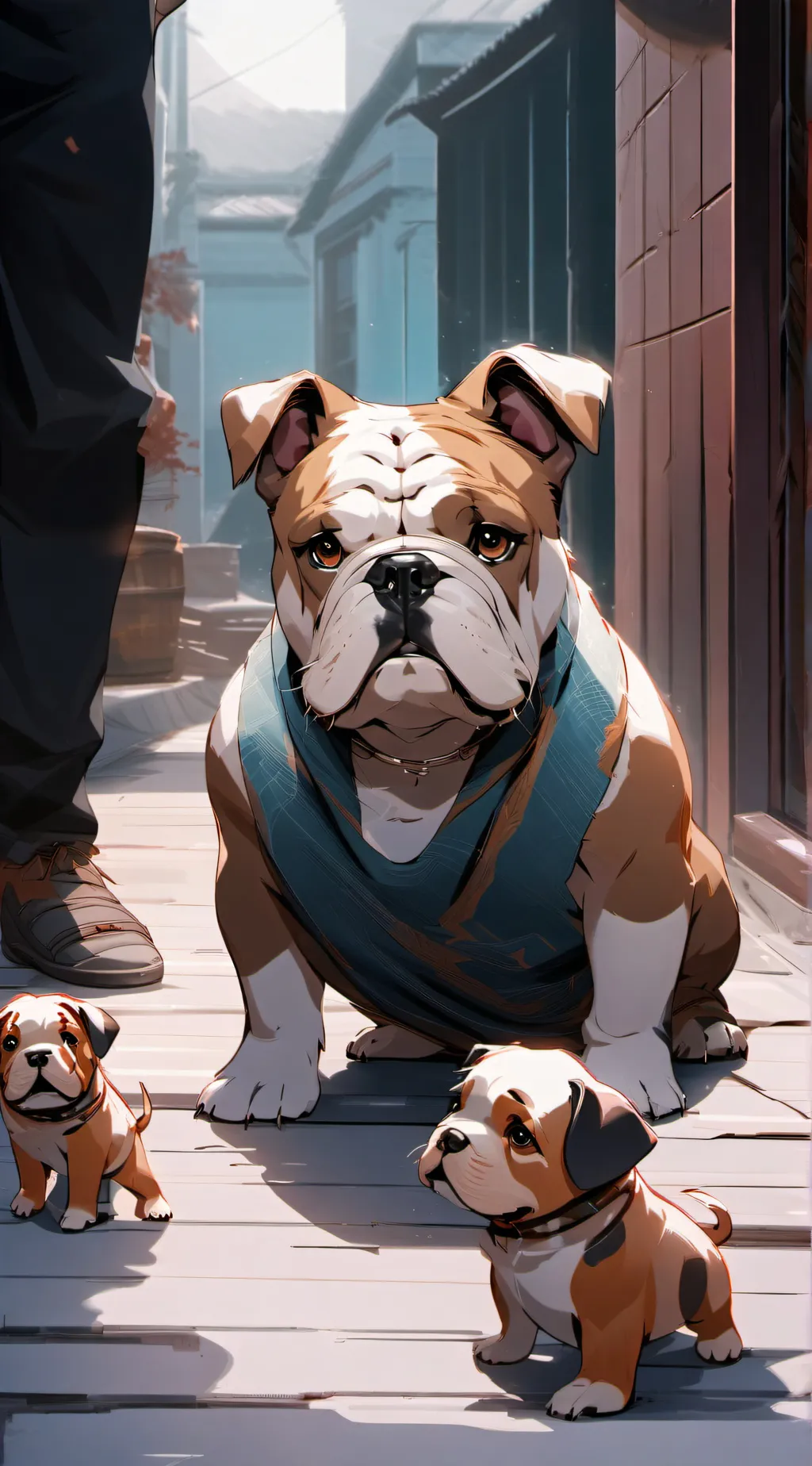 ai character: mama dog background