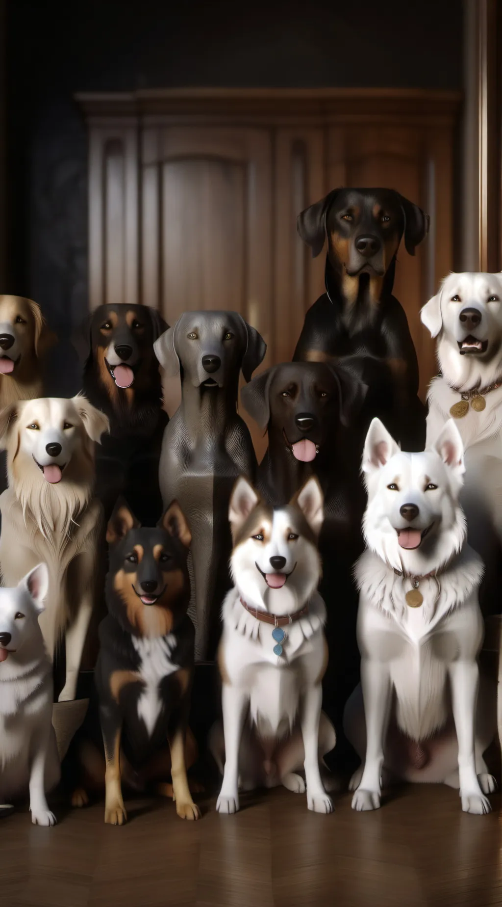 ai character: dog pack background