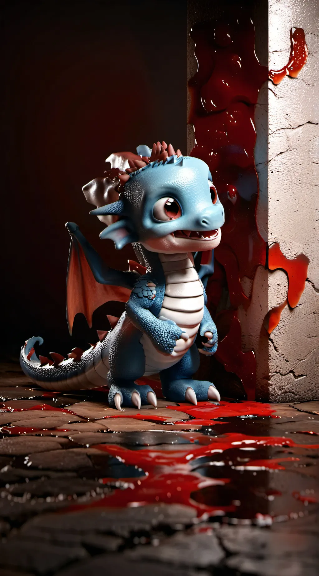 ai character: BABY DRAGON BASEME background