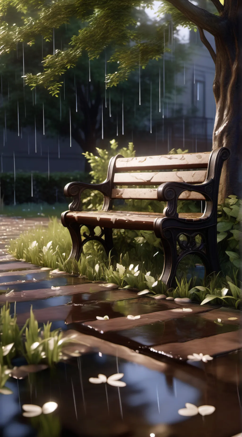 ai character: MHA RAINY DAY background