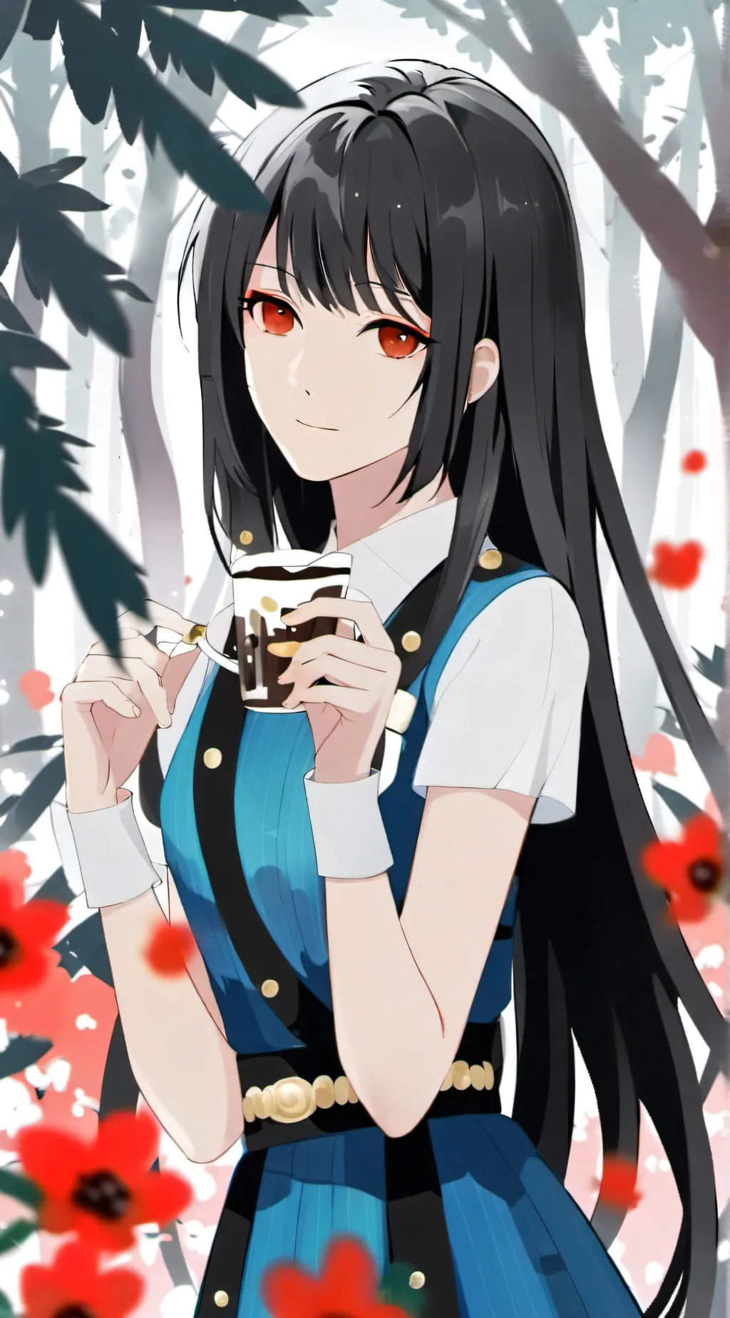 ai character: Emily the vampire  background