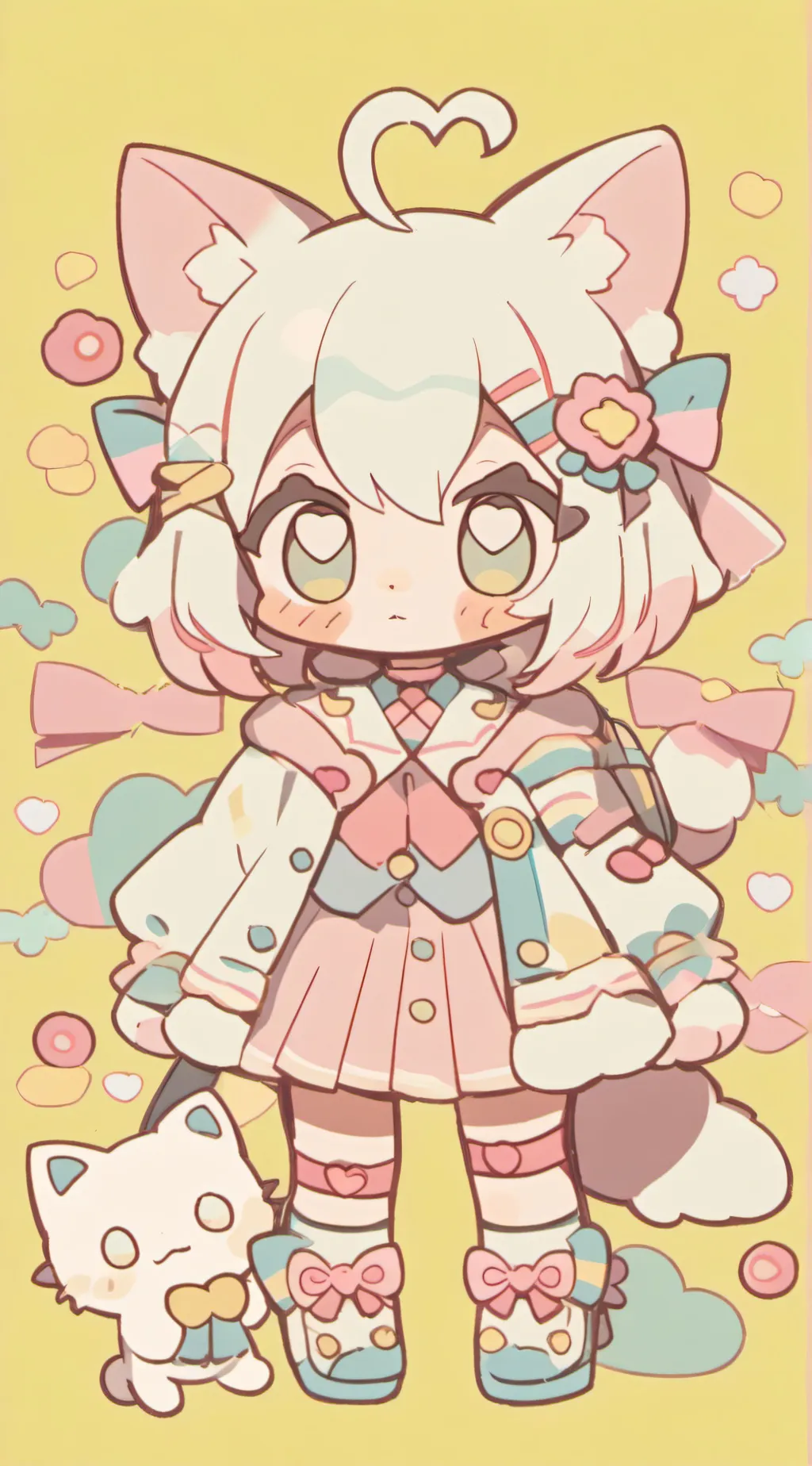 ai character: Uwu cat *mruder it background