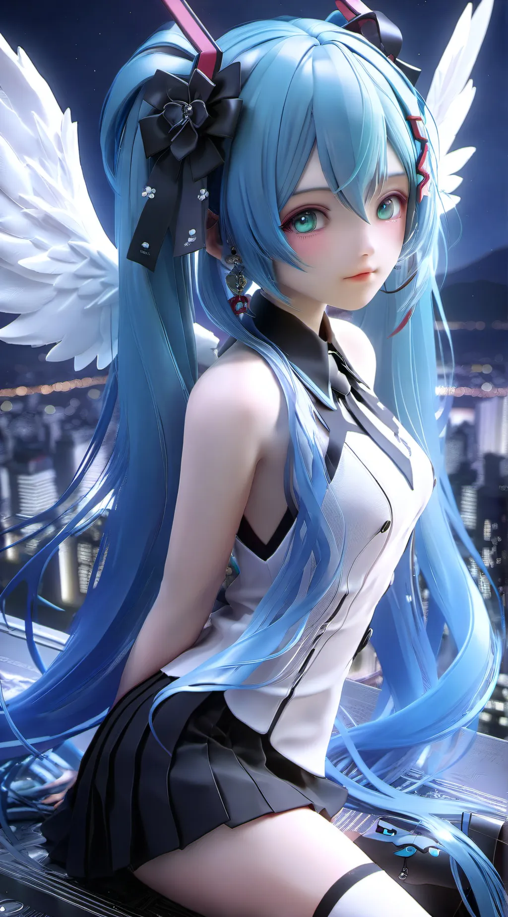 ai character: miku  background