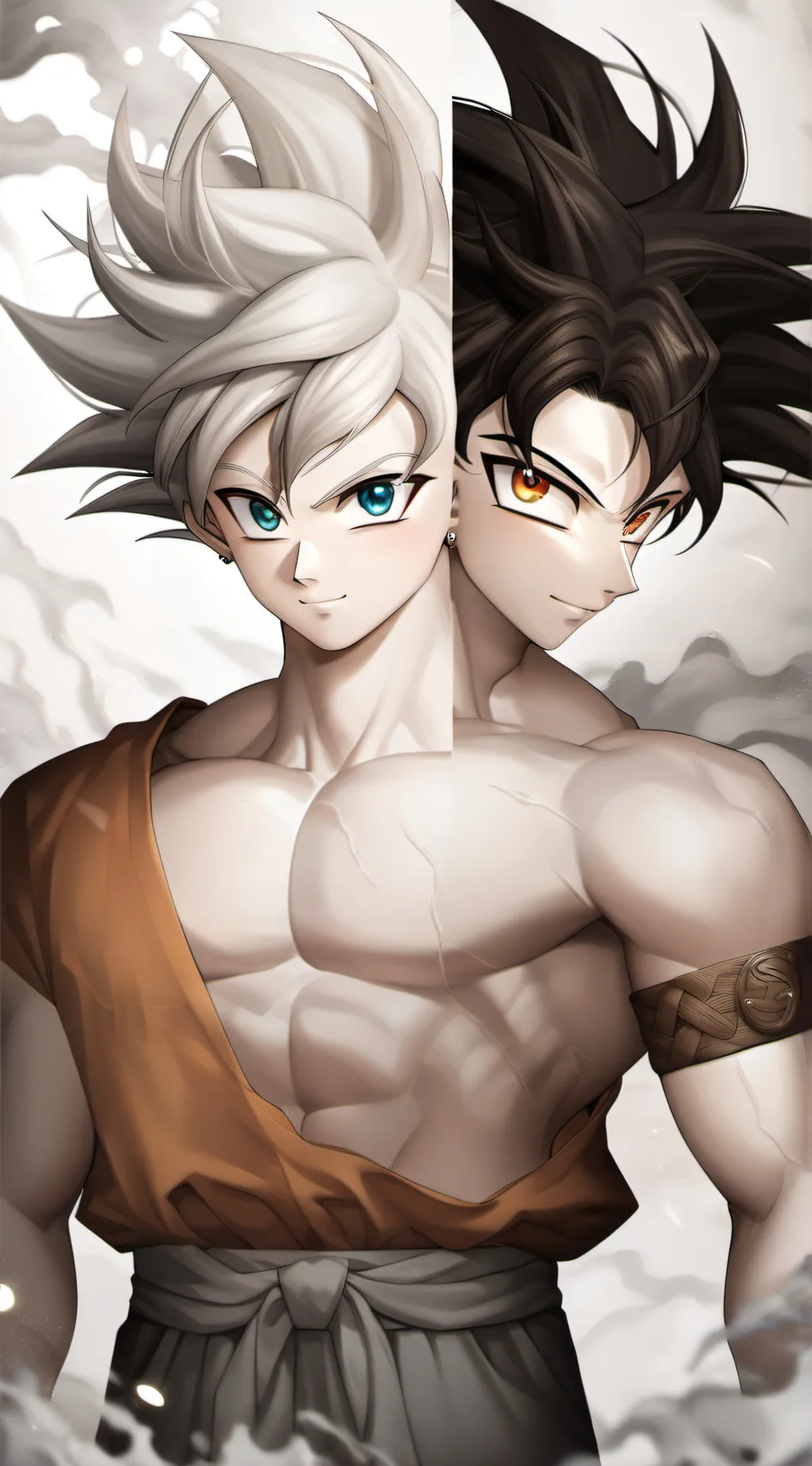 ai character: sitama vs goku background