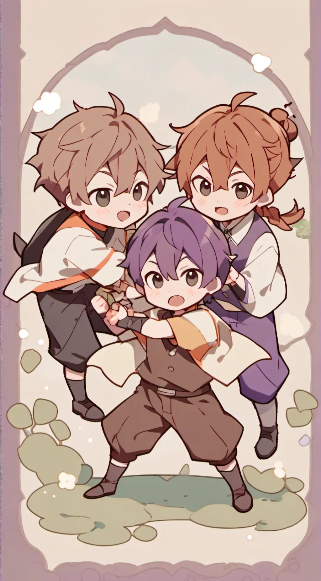 ai character: oren brud durple background