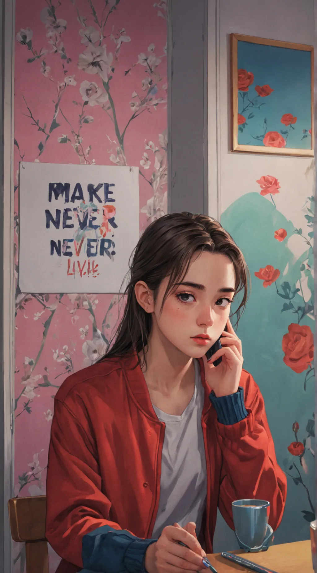 ai character: Distracted Date background