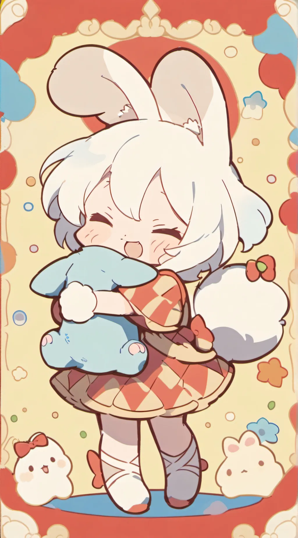 ai character: Cream the rabbit background