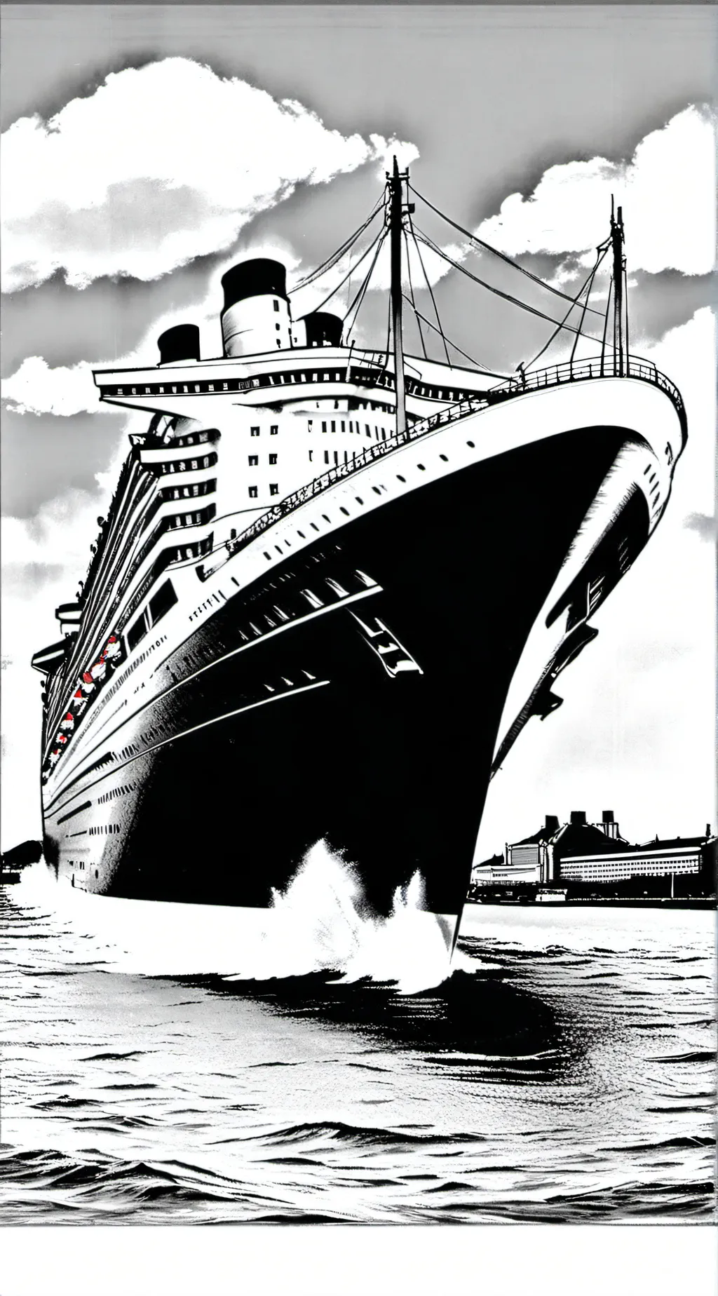 ai character: Queen Mary 2 ship background