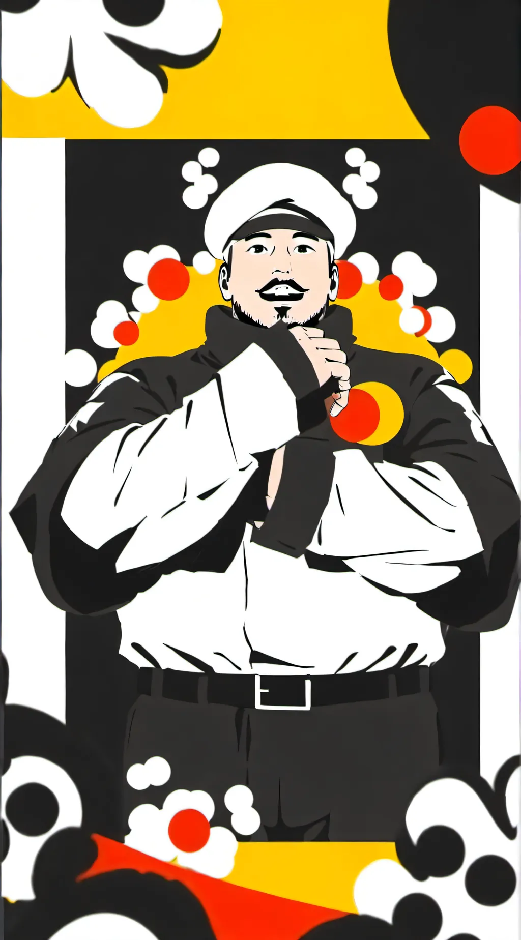 ai character: big back background