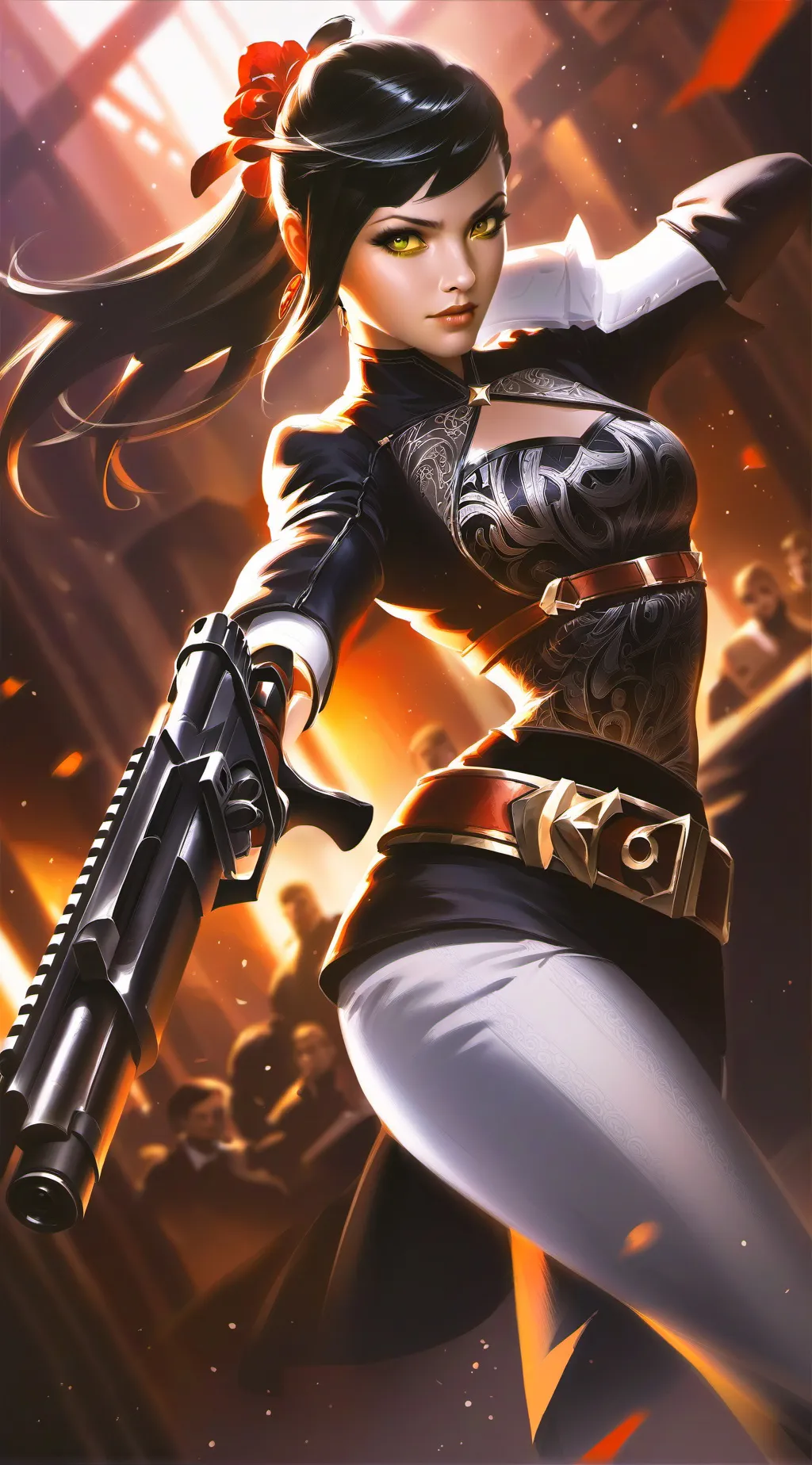 ai character: agent black background