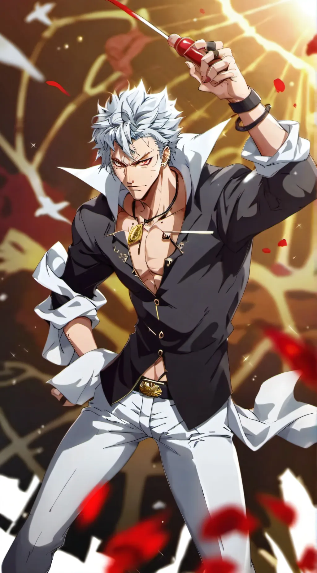 ai character: Female Gojo  background