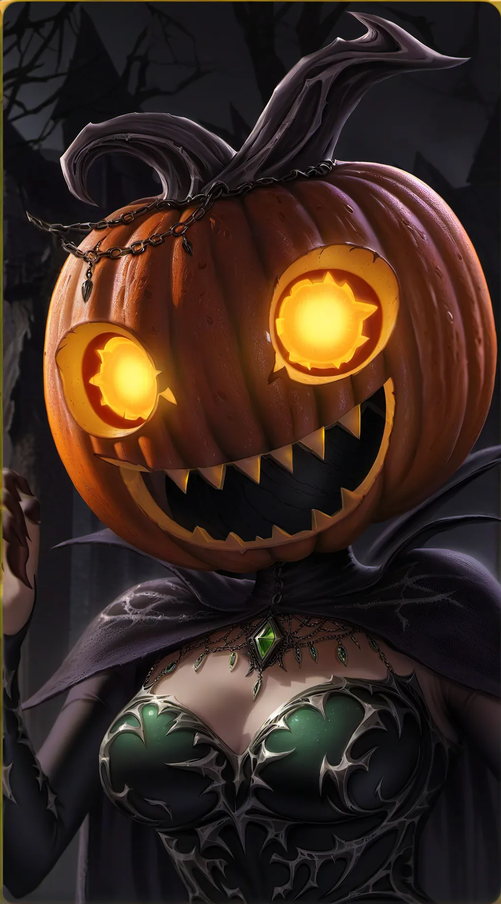 ai character: Jackie Lantern  background