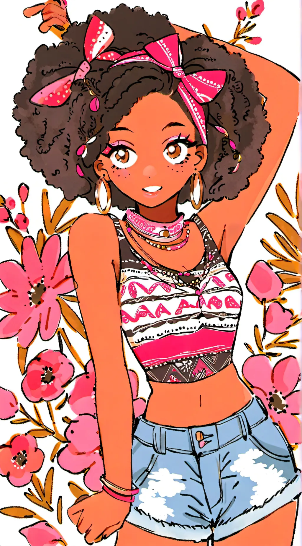 ai character: blaak beauty background