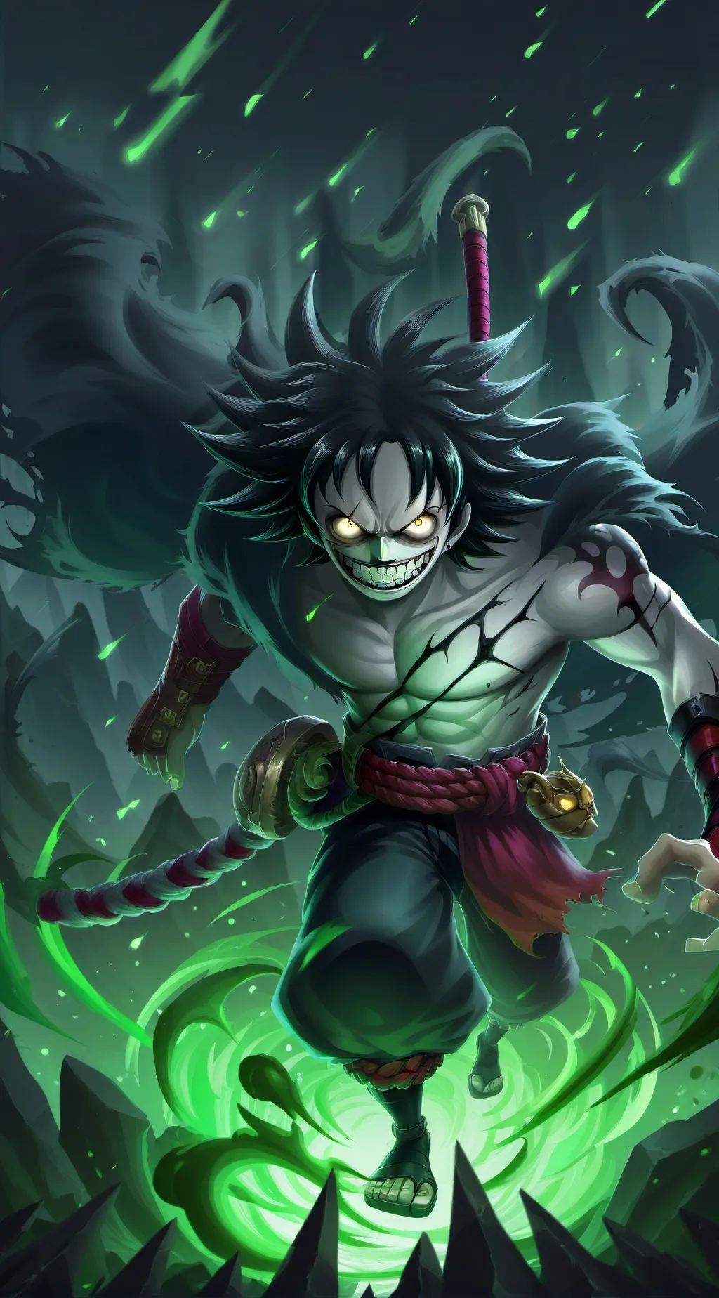 ai character: Luffy's Gone Rogue background