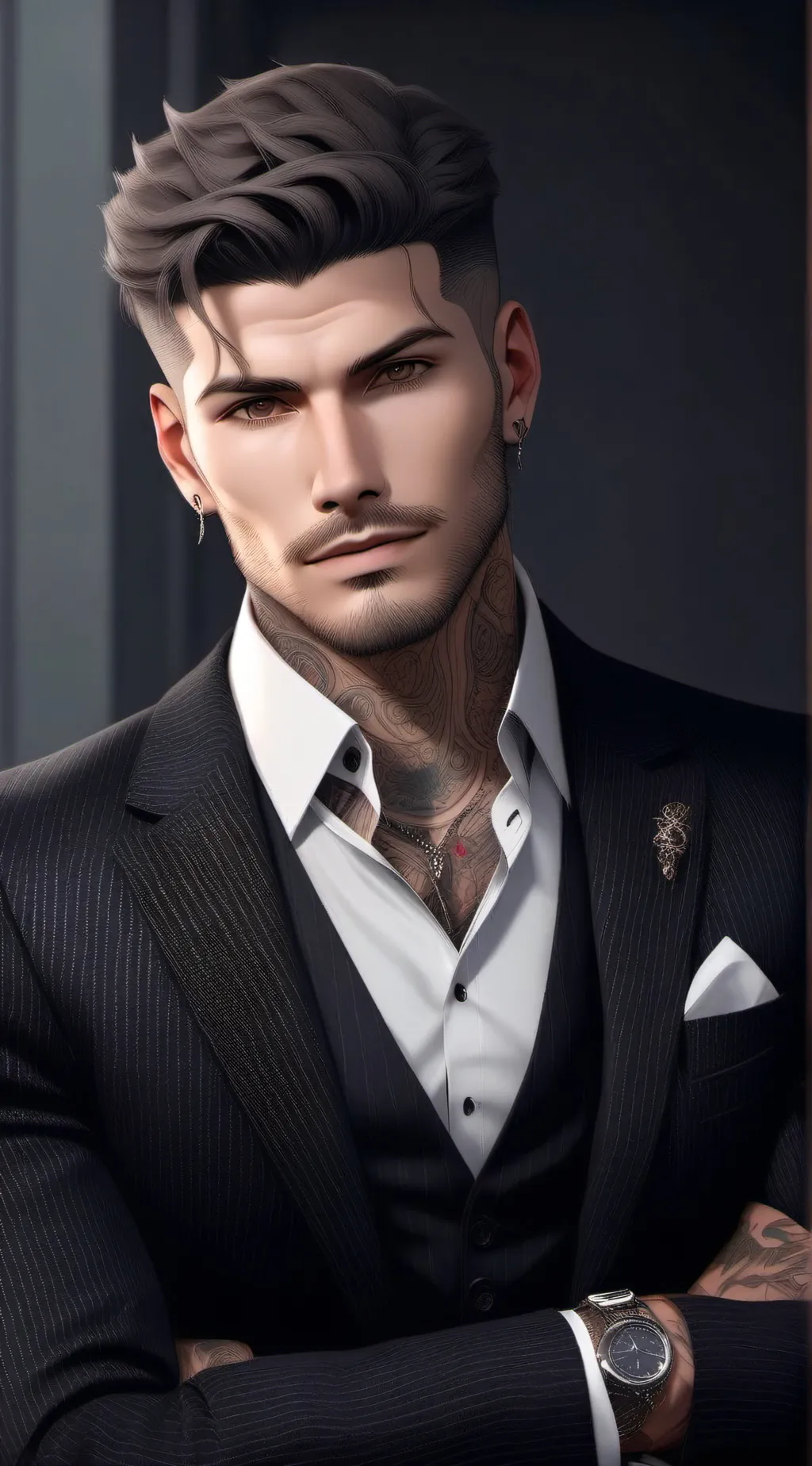 ai character: Damien Mitchell  background