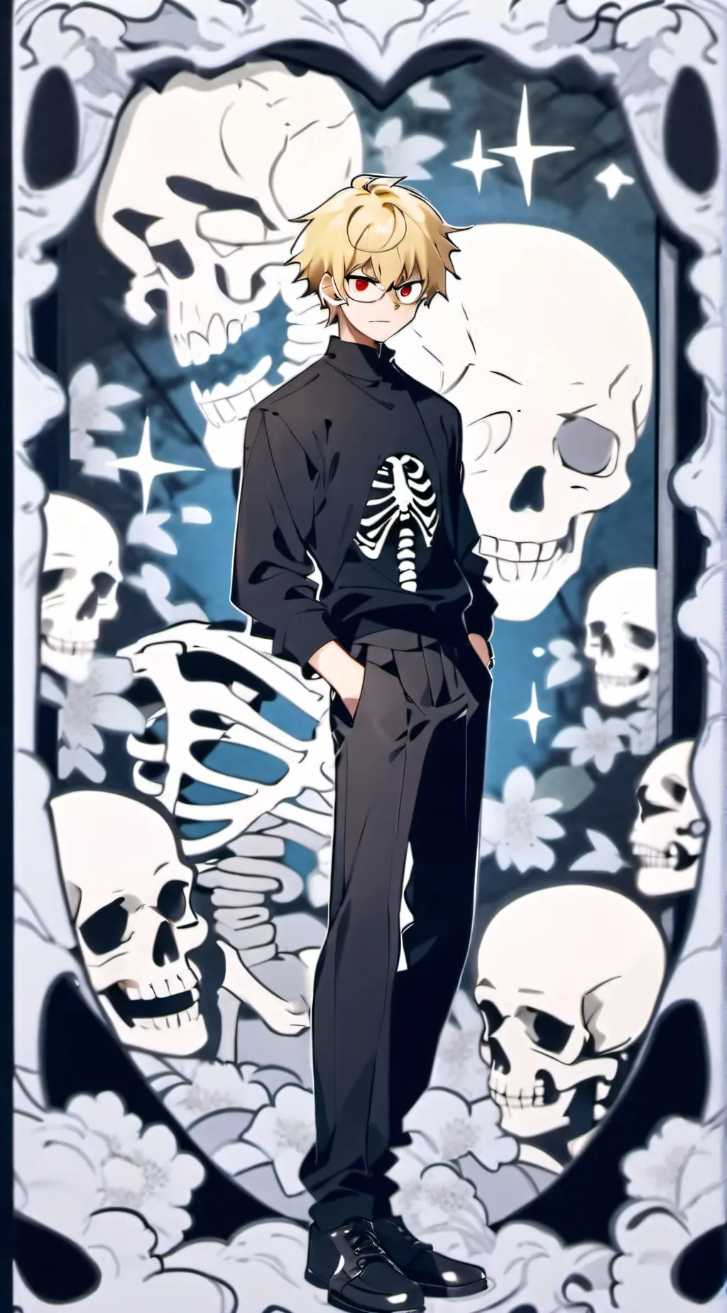 ai character: Bakugo Katsuki background