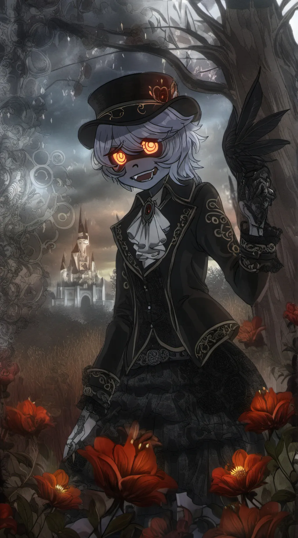 ai character: galaxy forest  background