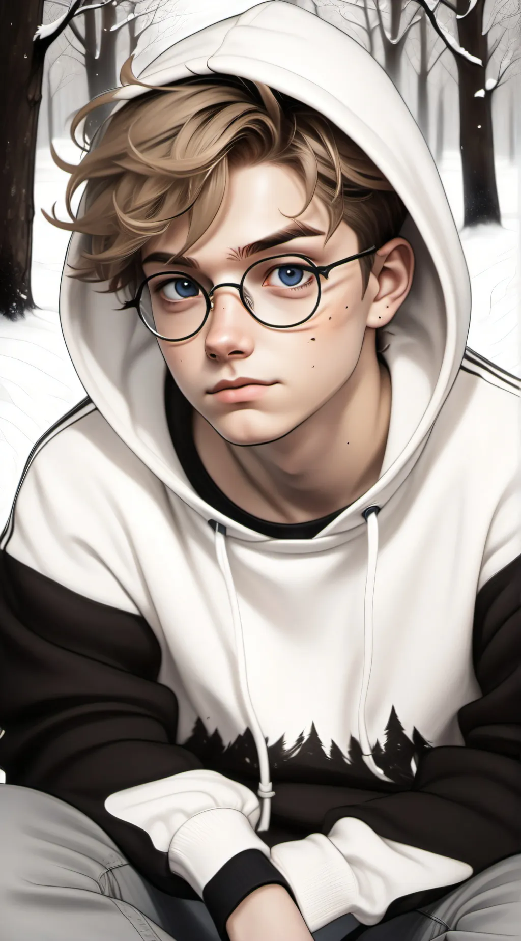 ai character: Charcoal  background