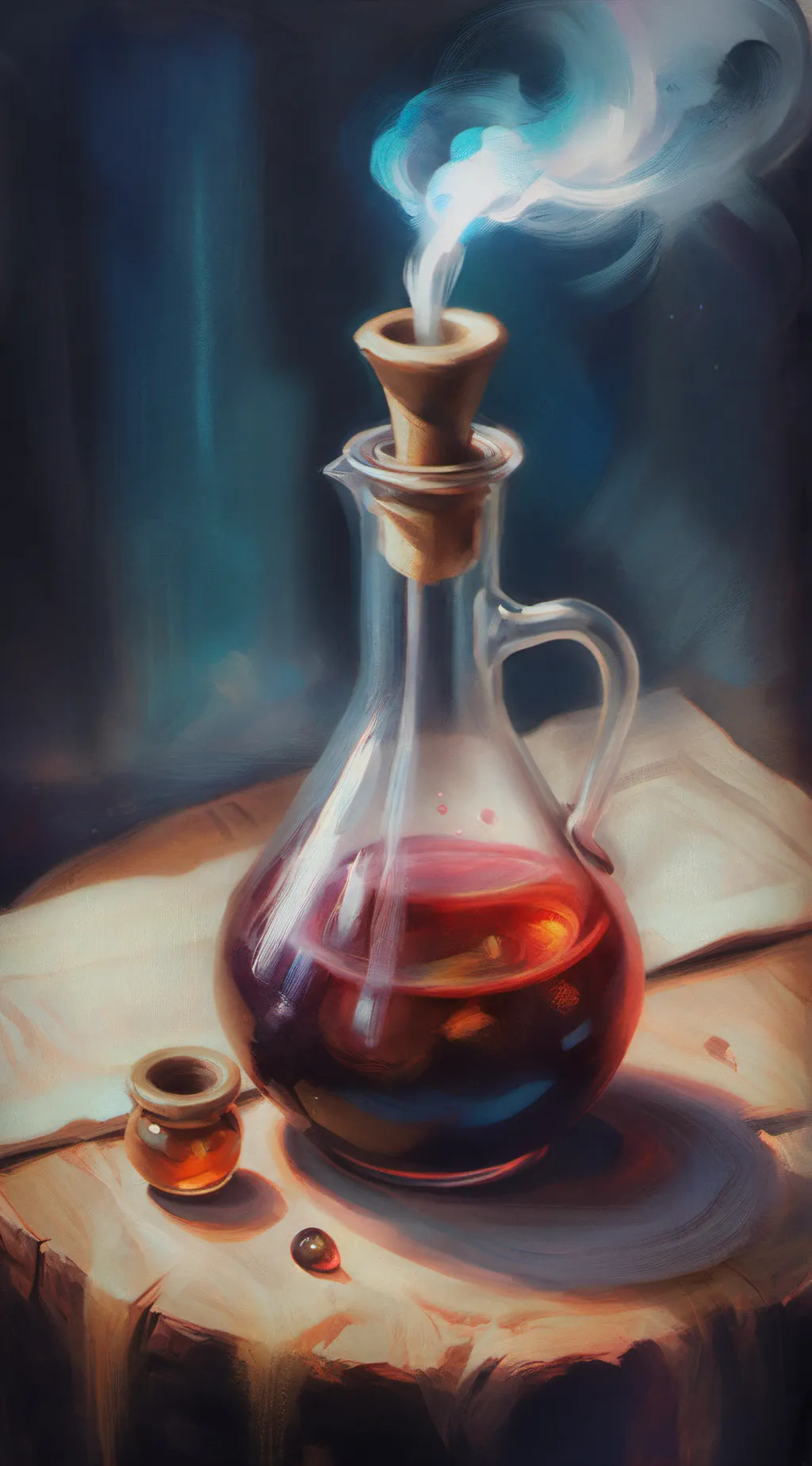 ai character: potion background