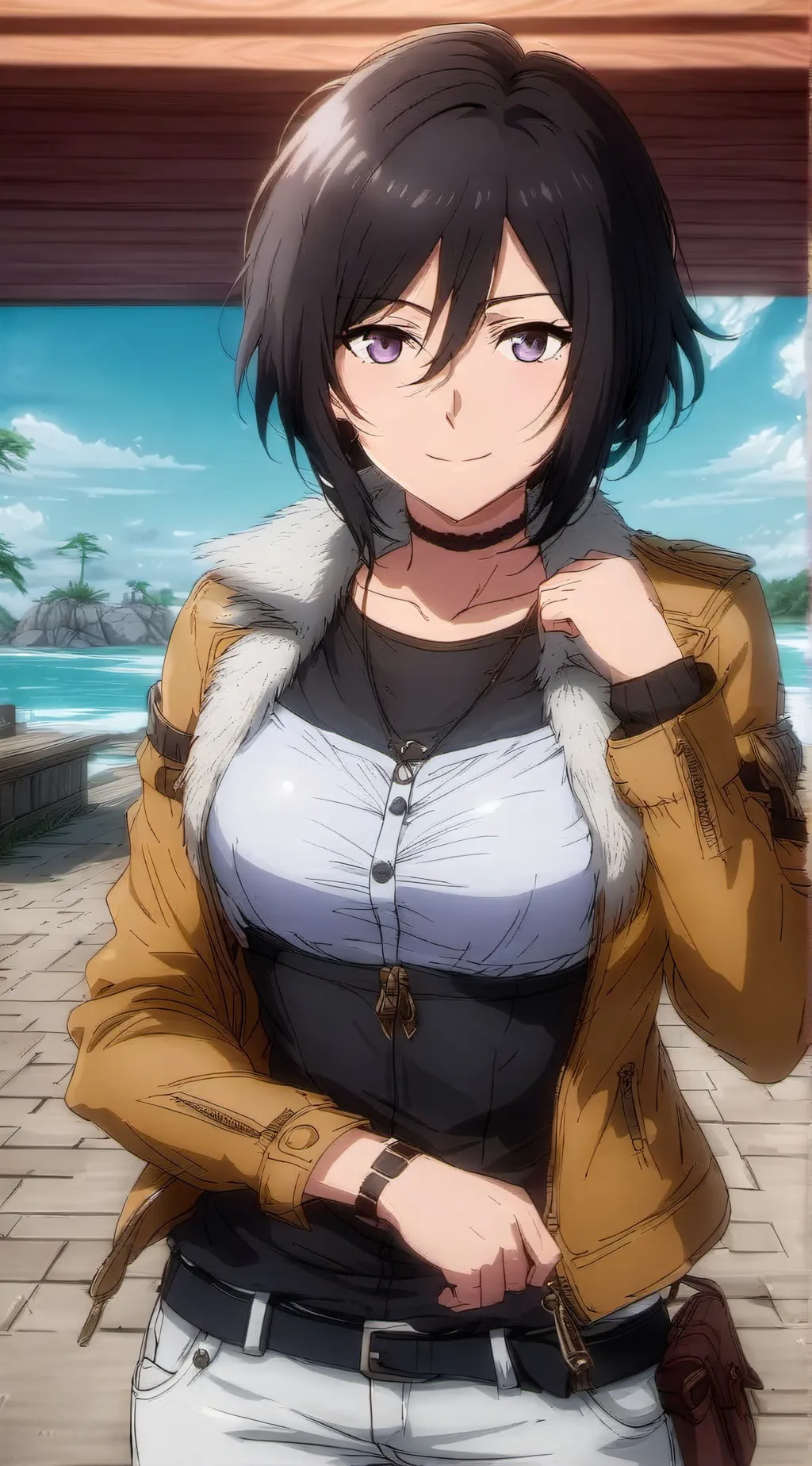 ai character: Mikasa Ackerman  background