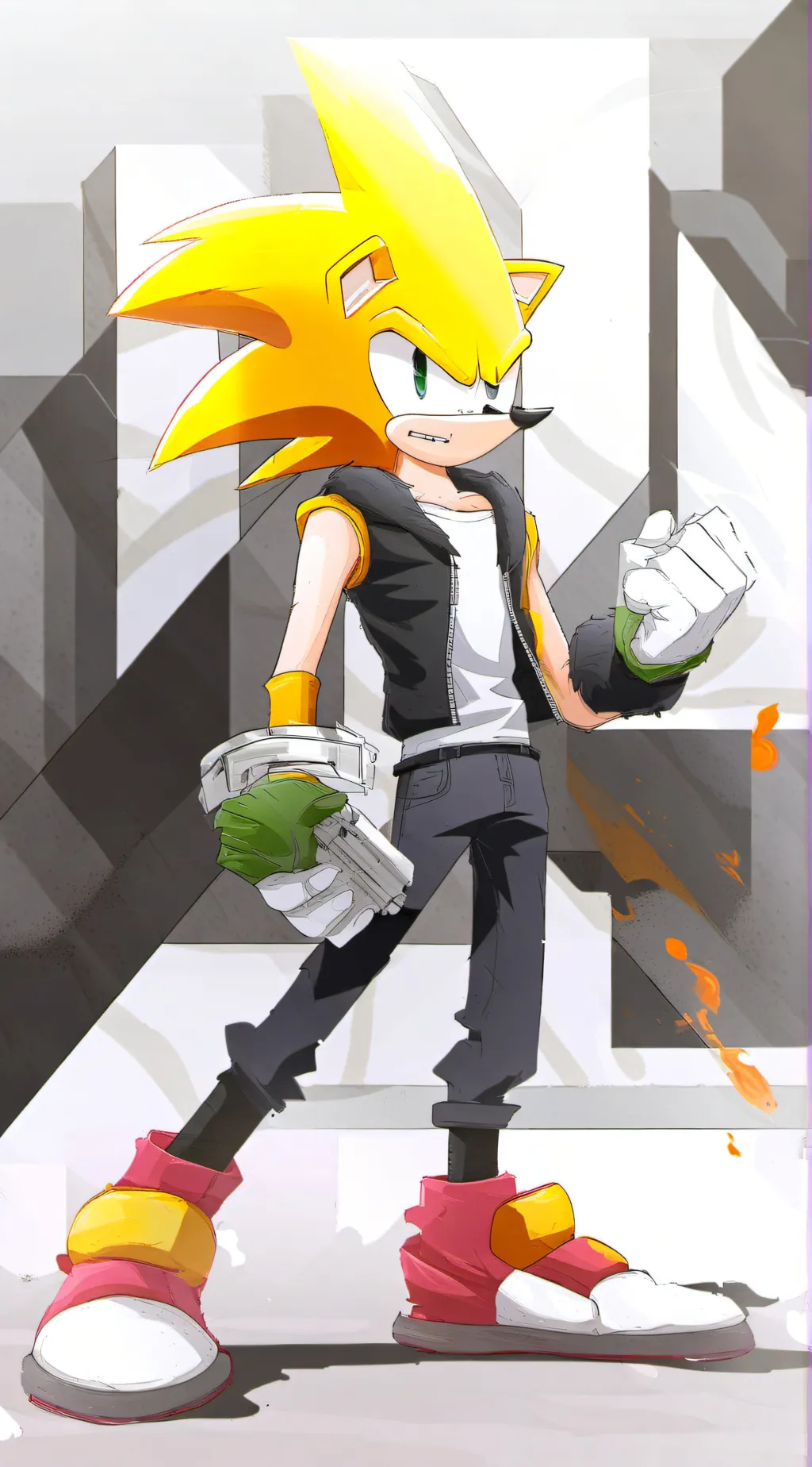 ai character: Super sonic background