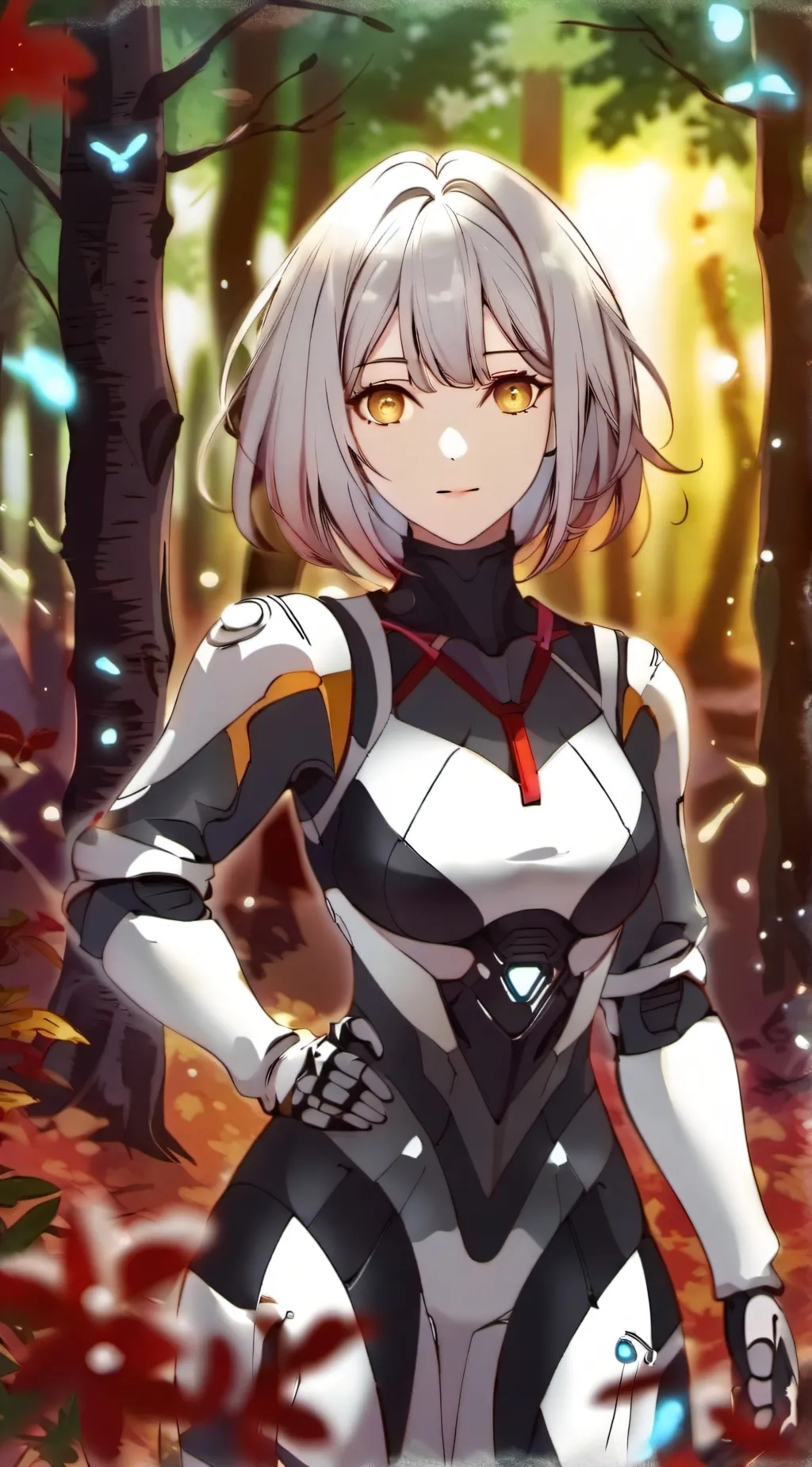 ai character: Robot in the wild  background