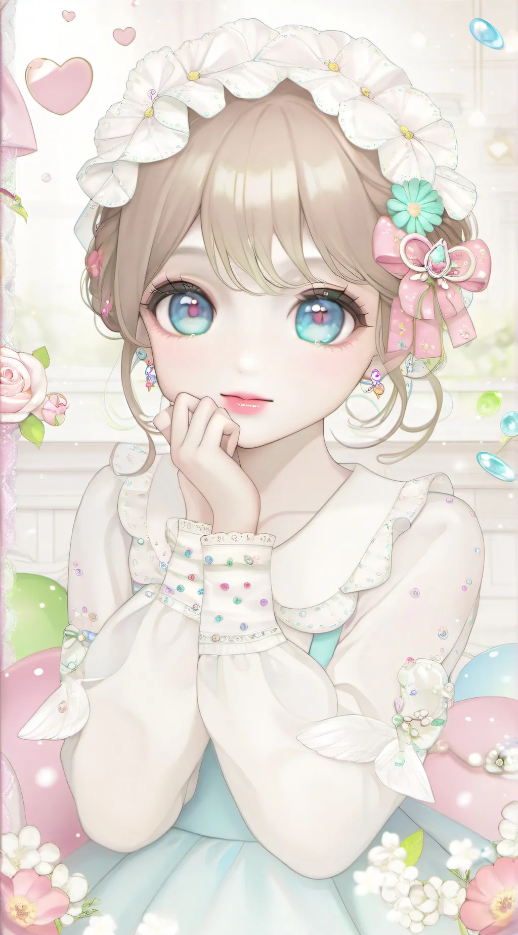 ai character: °-. Anri .-° background