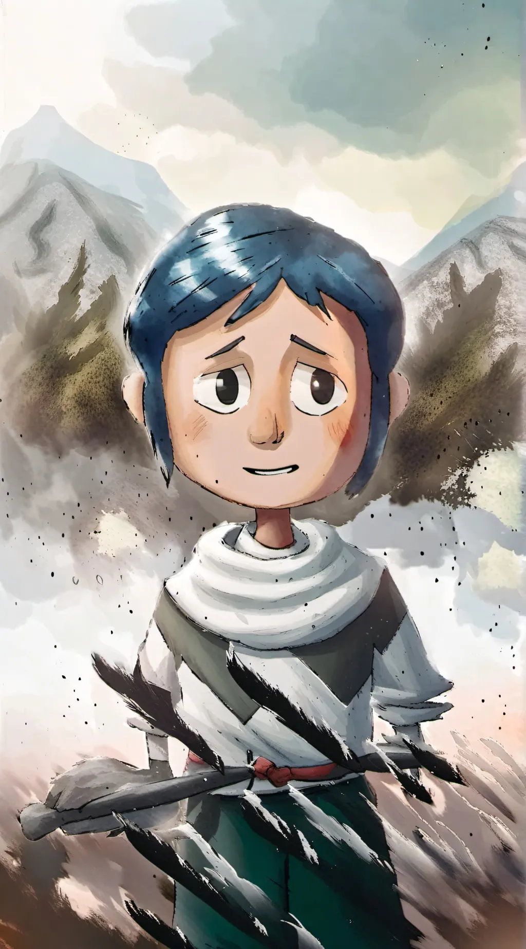 ai character: Coraline background