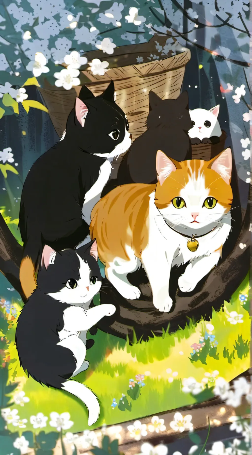 ai character: Cat family  background