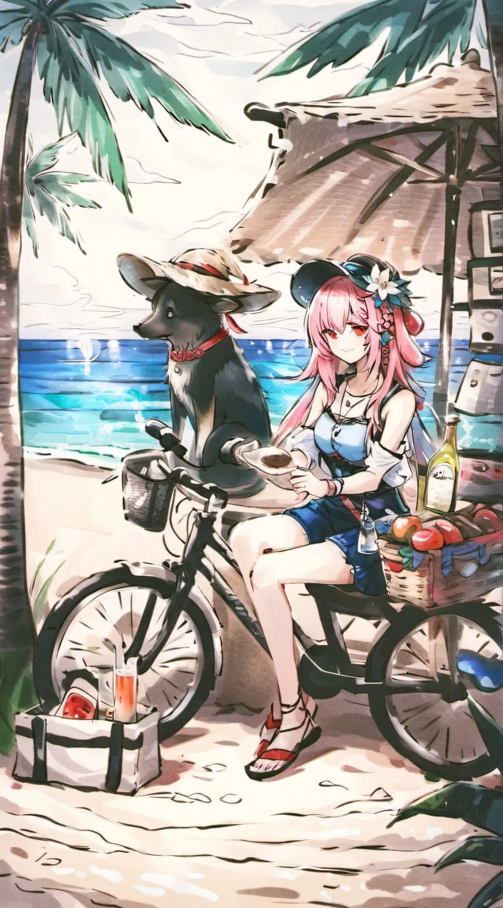 ai character: Mha pool trip! background